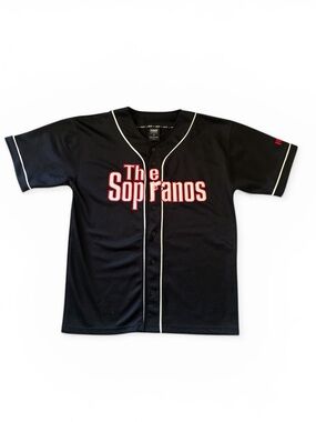 RARE Official HBO The Sopranos Baseball Jersey Tony Soprano #1 Mens Large Black